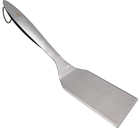 Steuber Premium Line Edelstahl Kurzer Grillwender 34 cm, Fläche 6,5 cm, präziser Grillwender, Fleisch Wender, zum Wenden von Lebensmitteln