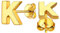 ChainsHouse goldener Ohrstecker für Damen Mädchen Klein Alphabet K Ohrschmuck Minimalisitischer Letter Ohrschmuck für Valentinstag Geburtstag