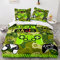 Morbuy Weiche Bettwäsche aus Mikrofaser Bettbezug 135x200 155x220 200x200 220x240 mit Reißverschluss + Kissenbezüge 80x80cm, Gamepad Drucken Bettwäsche-Set (155x220cm,Camouflage grün)