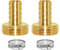 Joywayus Garden Hose Pipe Connector,1/2 Barb x 3/4 Male GHT Thread Brass Fitting with Stainless Clamps House/Boat/Lawn/Power Wash/Irrigation (Pack of 2)
