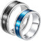 Trauringe Breit, Partnerringe Edelstahl mit Gravur 7mm Herzschlag Drehbar Verlobungsringe Valentinstag Schmuck