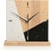 Kreative Feder Designer-STANDUHR „Triangle“ aus Massivholz – analoge TISCHUHR ohne Tickgeräusche (leises Funkuhrwerk, Buche)