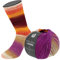 LANA GROSSA Cool Wool 4 Socks Print | Bedrucktes Merino-Sockengarn aus mehrfach verzwirnten Einzelfäden | Handstrickgarne aus 75% Schurwolle | 100g Wolle zum Stricken & Häkeln | 420m Garn FB 7793