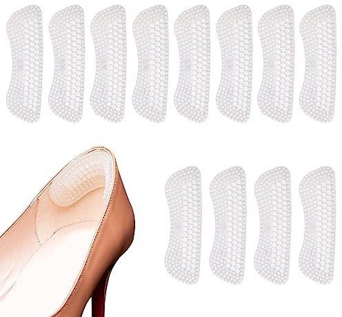 NITAIUN 6 Paar Silikon Fersenschuhpolster für Damen Herren, Fersenschutz, Heel Protector Pads, Selbstklebende, Fersenpolster für High Heels, Weich und Bequem, Verhindert Reibungsblasen (6 Paar)