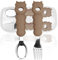 farout Baby Besteckset Kindergabel & Babylöffel Edelstahl mit Silikon Griff, BPA frei Esslernbesteck ab 1 Jahr, Kinderbesteck, Lernbesteck - Ideal als BLW Besteck Set