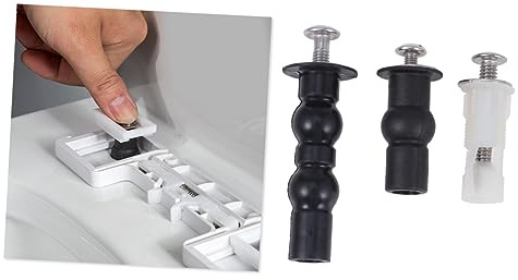 Housoutil Toilet Lid Screw Kit Toilet Seat Stabilizers Abs Metal Rubber Nylon Standard Lid Accessory