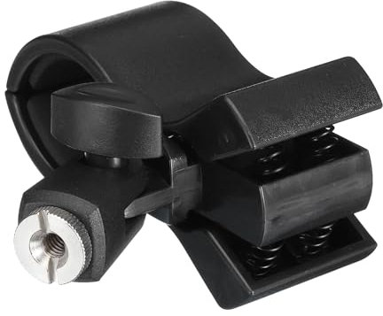 sourcing map Microphone Holder O.D 32mm - 60mm Metal Interface Mic Holder Clip with 1/4 Metal Adapter for Small Mic Black 1 Pcs