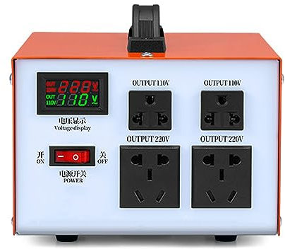 GZHMMAN Transformador de Voltaje Voltage Transformer Núcleo Toroidal Convertidor Voltaje Ascendente y Descendente con Protección contra Rotura Circuito,2000W