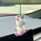Einhorn Häkeln Anhänger für Auto Innenspiegel Auto Hängende Gestrickte Einhorn Charm Ornament Handgemachte Autozubehör Geschenk