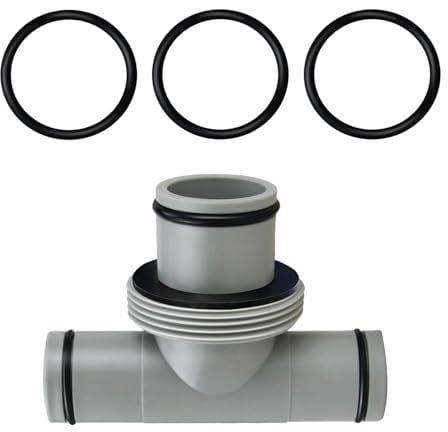 JAMSSOW T-Stück Verlängerung für Schlauchverbinder 38mm auf 32mm,Pool Adapter für Intex Bestway Coleman,Pool Schlauchverbinder Verlängerung(T-Stück 1,25 auf 1,5)