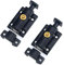 Lot de 2 verrous de porte à ressort automatique en acier inoxydable, verrou coulissant avec bouton poussoir, verrou de sécurité for armoire, meubles, placard, 2 pouces, noir