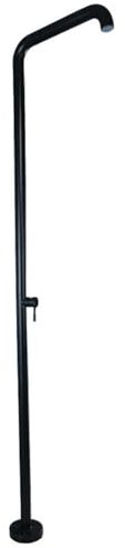 Douche de sol extérieure avec pommeau de douche pivotant réglable pour jardin, piscine, jardin, colonne de douche, robinet pour plage, piscine, spa, noir