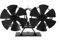 Besttoolifes Pequeño ventilador de quemador de leña Mini Twins ventilador de chimenea para quemadores de leña/estufa de leña/quemador de leña/quemador de leña 225 x 145 mm