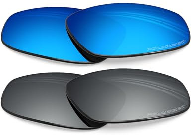 BlazerBuck Anti-salt Polarized Replacement Lenses for Oakley Blender 6B OX3162 - Silver Chrome & Ice Blue