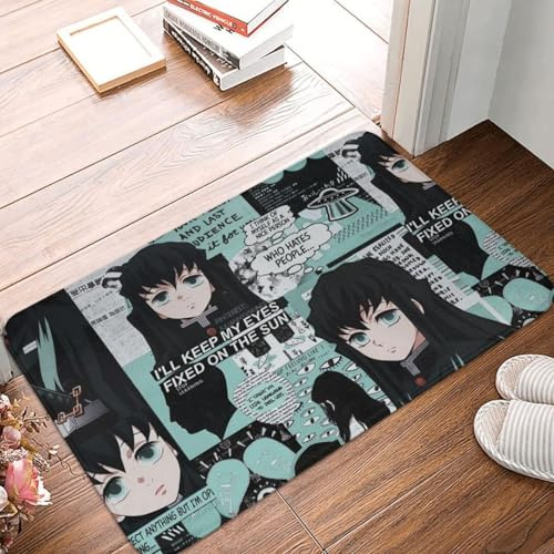 OOAHJEID Fußmatte Badteppich Teppich Muichiro Tokito Collage Anti-Rutsch-Küche Bad