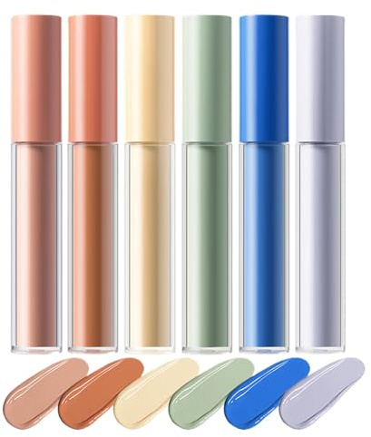 6 Stück Color Corrector Hydrating Creme Concealer Flüssig Augenringe Grün Orange Blau Foundation Make Up Gesicht