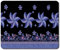 Tappetino protettivo per lavatrice e asciugatrice, motivo floreale, in gomma, antiscivolo, impermeabile, per lavatrice e asciugatrice, 50 x 61 cm, colore: blu