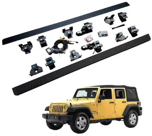 FTAPACCE Lot de 2 marchepieds électriques pour Jeep Wrangler JK 4 portes 2008-2017