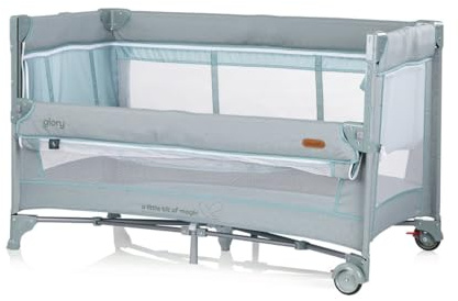 Chipolino Reisebett Glory 2 Ebenen Matratze Räder zusammenklappbar Tragetasche türkis