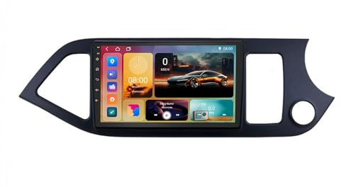 Autoradio 2 DIN,pour Kia Picanto Morning 2011-2017 avec Carplay sans Fil, Android Auto Android 15 Bluetooth Radio, écran Tactile 9 Pouces, Navigation, WiFi, SWC，FM/RDS(H8 8G+256G)