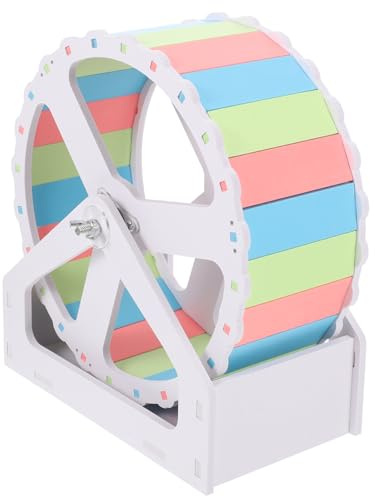 Hamster Laufrad 21cm mit Ständer, Pvc, für Kleine Käfige | Selbstmontage, Ruhige Nutzung Nachts, Glatte Oberfläche, 1 Satz, gegen Knabbern im Nagerheim
