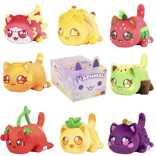 Aphmau MeeMeows Mystery Plush Fruit Cats Serie 9 Weiche Katzen-Sammelplüschtiere 15 cm für Kinder ab 5 Jahren