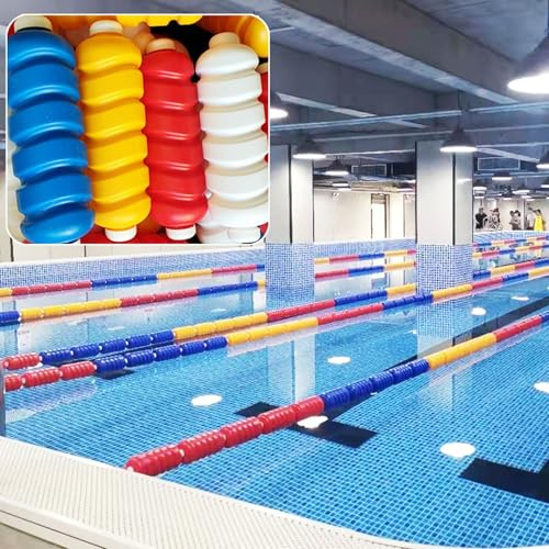 Generico Corsie per Piscine Competitive - Corda divisoria Galleggiante da 5 Metri (16,4 Piedi) per Piscine da 25 m, 23 m e 10 m, Perfetta per Gare e marcatura della profondità, per Uso Interno/estern