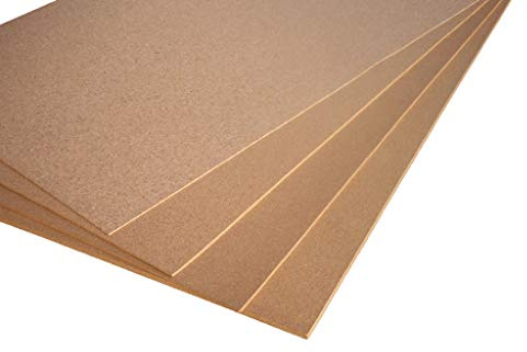 Mengler GmbH Korkplatte, 5 mm stark, 500 x 1000 mm, Texturiert, Braun, Rechteckig