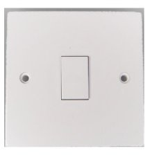 Single Light Switch Standard White Lyvia 10A Intermediate Switch Intermediate