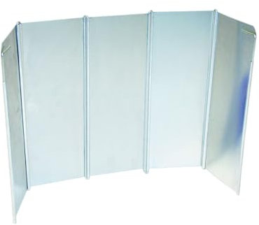 Bo-Camp - Paravent rëchaud - 5 pièces - Universel - Hauteur 26 cm, Argent
