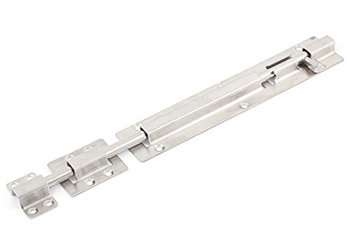 uxcell 12-inch Long Stainless Steel Door Latch Sliding Lock Barrel Bolt, Stainless Steel