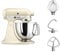 KitchenAid Küchenmaschine I Artisan I Kippbarem Food Processor I Teigknetmaschine mit 4 Zubehör | Schüssel aus Edelstahl | 4.8 L | Weiß