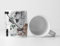 Eau Zone Design Abstrakt Tasse Geschenk hellgraue Grundierung; schwarz, braun, grün Elemente