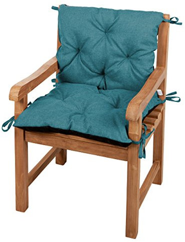 Gutekissen® Bankkissen, Sitzkissen, Rückenlehnen, Gartenkissen, Steppkissen, Doppelkissen, Sitzmöbel, Sitzbank-Kissen, Gartenschaukel, Gartenmöbel Law (50cmx50cmx50cm, Türkis)