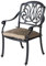 Hartman Amalfi Diningsessel, Bronze, Alu-Guss, inkl. Wendekissen, Gartensessel, Garten-Stuhl mit Auflagen, Balkonstuhl Garten-Stuhl