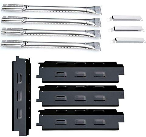 Attachcooking Kit de pièces de Rechange pour Grille Charbroil 463420507, 463420509, 463460708, 463460710 Brûleurs en Acier Inoxydable, Tubes de Transport et plaques chauffantes en Porcelaine