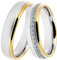 DOOSTI Partnerringe/Trauringe BICOLOR 925/- Silber – inkl. Gratis Gravur