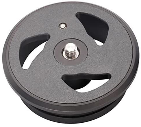 LEOFOTO TP-75 Aluminum Flat Plate 3/8 Stud Adapter for Tripod, Grey, Wall Mount