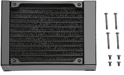 Wasserkühlung Computer Kühler, Schnelle Wärmeableitung PC Flüssigkeitskühlung Kühler 12 Röhren Computer Wärmetauscher 120mm CPU Kühlkörper Wasserkühler