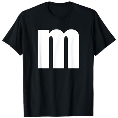 M Symbol Last-Minute Kostüm Partner Outfit Halloween T-Shirt