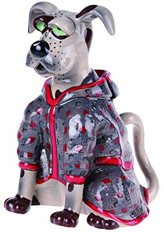 Blue Sky Ceramics Jacket Dog Teapot, Multicolor