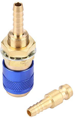 Coupleur de connecteur rapide de gaz et d'eau M6 déconnecter les fournitures industrielles pour raccord de torche de soudage MIG TIG pour torche de soudage(Bleu)