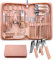 WOAMA Maniküre Set Pediküre Kit - 30 in 1 Nagel Kit Professionelles Edelstahl Nagelpflege Kit für Frauen - Rosa