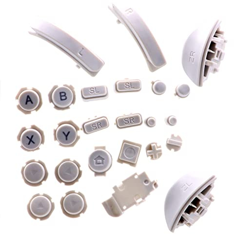 Deal4GO Original Button Set w/A B X Y D-Pad Home Capture L R ZR ZL Triggers Replacement for Nintendo Switch Lite (White)
