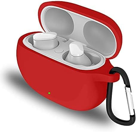 Funda Protectora para Beats Studio Buds Funda con Clip, Funda de Silicona Llavero Compatible con Studio Buds Funda Protectora Llavero a Prueba de Golpes LED Frontal Visible, NO Incluye Auriculares