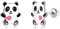 Mädchen Ohrringe 925 Sterling Silber Post Hypoallergene Schraubverschluss mit Sicherheit ohrstecker versch Ohrringe für Kinder Mädchen Damen Schmuck (Panda)