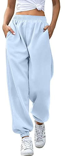 Love My Fashions Women's Joggers Plain Gym Sport Sweatpants Winters Tracksuit Jogging Bottoms Casual Baggy Pants Elastic Waist Cuffed Trousers with Pockets