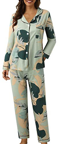 Pigiama Donna Invernale Pile Taglie Forti Caldo Cotone Abbigliamento da Notte Pesante Elegante Sexy Completo Termico Pigiama Due Pezzi Felpato Lungo Morbido Pigiama Pile Curvy Manica Lunga