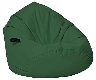 Momiralland Sitzsack Tropfenform Kastanie - für Kinder & Erwachsene – Indoor wie Outdoor da er Wasserfest ist– füllung EPS Perlen. (Dunkelgrün, XL - Durchmesser 77 cm für Kinder)
