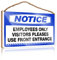 CakJuice Cartello in legno per porta con avviso solo dipendenti visitatori uso ingresso frontale cartello in legno rustico cartello bagno roba piscina (dimensioni: 23 x 35 cm)